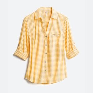 EUC KUT FROM THE KLOTH Feena Button Down Textured Blouse